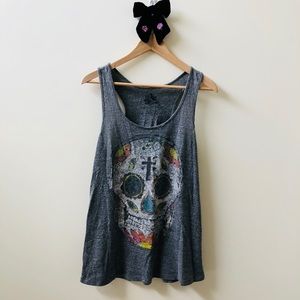 🐺Skull long tank top🐺